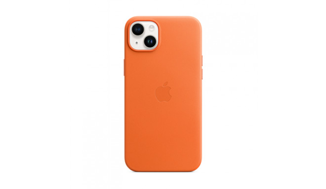 Apple iPhone 14 Plus Leather Case with MagSafe, Orange