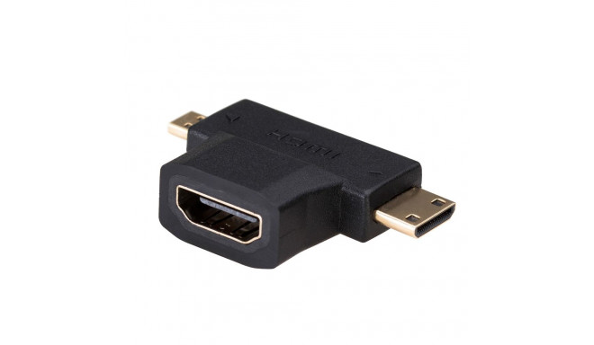 Akyga adapter AK-AD-23 HDMI (f) / mini HDMI (m) / micro HDMI (m)