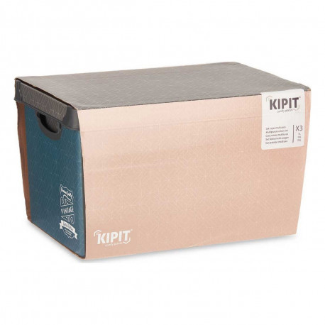 Virnastatavate Organiseerimiskarpide Komplekt Kipit STYLE BOX (SET 3)-3 Vintage Plastmass Prinditud 