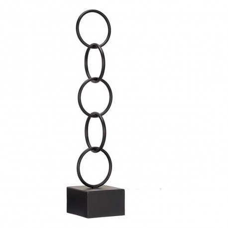 Decorative Figure Gift Decor JY21054BK JY21054BK Black Rings 12,5 x 60,5 x 12,5 cm