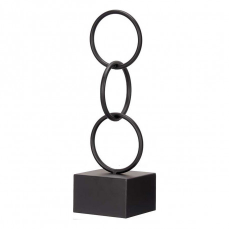 Decorative Figure Gift Decor JY21056BK JY21056BK Black Rings 12,5 x 40,5 x 12,5 cm