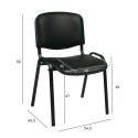 Guest chair ISO black imitation leather/black