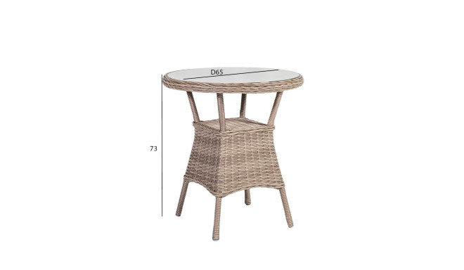 Table TOSCANA D65xH73cm, beige