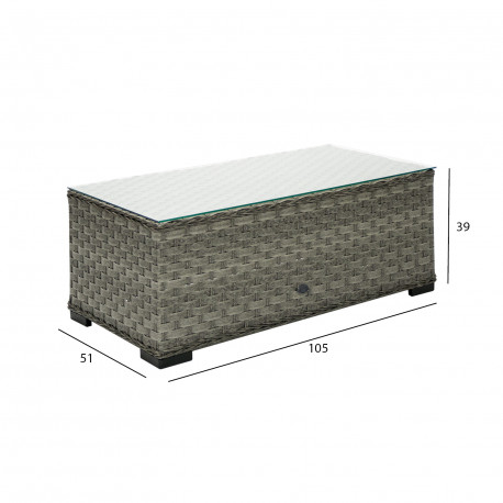 Diivanilaud GENEVA 105x51xH39cm, hall