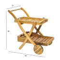 Serving trolley FINLAY 84x57xH84cm