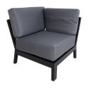 Garden furniture set FELINO corner sofa, 2 tables, black