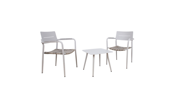 Balcony set COCORA table, 2 chairs, taupe