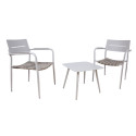 Balcony set COCORA table, 2 chairs, taupe