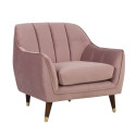 Atpūtas krēsls JOANNA 84x83xH80,5cm, violeti rozā samts