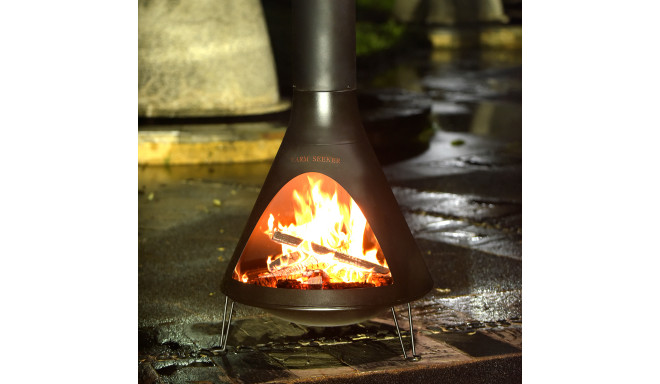 Outdoor fireplace WARM SEEKER D70xH171cm, black