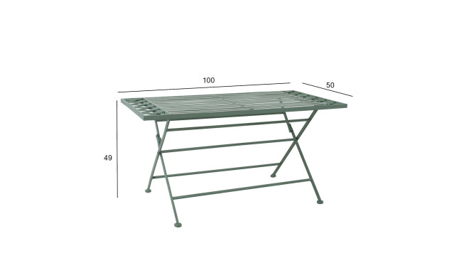 Diivanilaud MINT 100x50xH49cm, antiikroheline, sepistatud metall