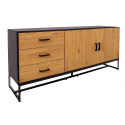 Kummut AMSTERDAM 160x40xH75cm, tamm/must