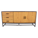 Kummut AMSTERDAM 160x40xH75cm, tamm/must