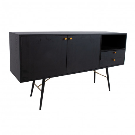 Kumode LUXEMBOURG 150x40xH80cm, melns