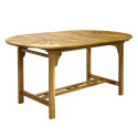 Aiamööbli komplekt FINLAY laud ja 6 tooli (13184), 153/195x90xH72cm, pikendatav, puit: akaatsia, vii