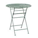 Rõdukomplekt MINT antiikroheline, laud D70xH75cm, 2 tooli 40x51xH92cm, sepistatud metall
