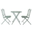 Rõdukomplekt MINT antiikroheline, laud D70xH75cm, 2 tooli 40x51xH92cm, sepistatud metall