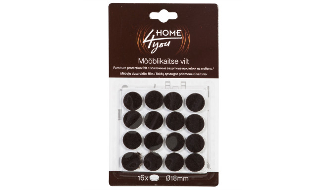 Mööblikaitse vilt D18mm x 16tk, must