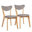 Chairs 2pcs JONNA grey/natural