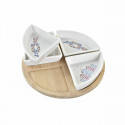 Set za Predjelo DKD Home Decor Naturaalne Sinine Bambus Keraamika (21,5 x 21,5 x 1 cm) (5 pcs)