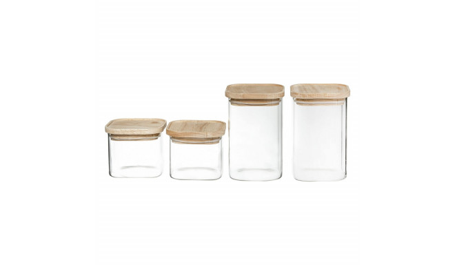 4 Tubs Secret de Gourmet Kitchen Stackable Glass