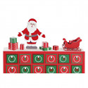 Adventes kalendārs DKD Home Decor Ar kastēm Ziemassvētku vecītis Koks MDF (30 x 4 x 30 cm)
