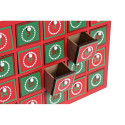 Adventes kalendārs DKD Home Decor Ar kastēm Ziemassvētku vecītis Koks MDF (30 x 4 x 30 cm)