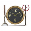 Wall Clock DKD Home Decor Valves Crystal Golden Iron (50,5 x 12 x 73 cm)