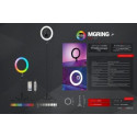 Mars Gaming MGRING Blogging tripod with RGB ring lamp 1.5m / 1200lm / 10"