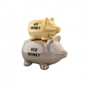 Money box DKD Home Decor Children's Pig Dolomite (17 x 12 x 18,5 cm)