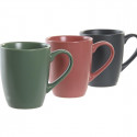 4 Piece Mug Set DKD Home Decor Natural Pink White Green Dark grey Stoneware (160 ml)