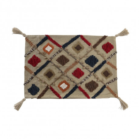 Cushion cover DKD Home Decor 60 x 1 x 40 cm Multicolour Fringe