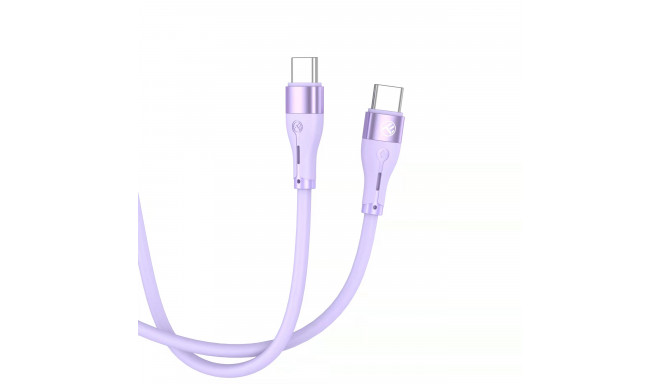 Tellur Silicone Type-C to Type-C Cable PD60W 1m Purple