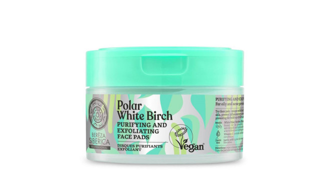 NATURA SIBERICA BEREZA POLAR WHITE BIRCH DISCOS EXFOLIANTES 20UN