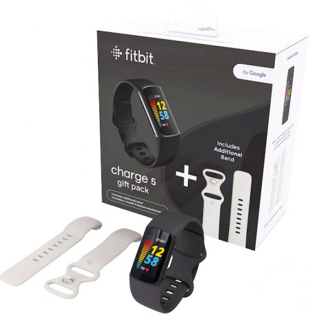 Fitbit Charge 5 Gift Pack, black/white