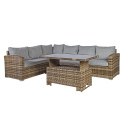 Garden furniture set ZURICH table, corner sofa