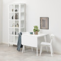 Dining table ROXBY, 80/120x80xH76cm, white