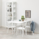 Dining table ROXBY, 80/120x80xH76cm, white