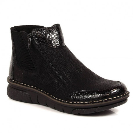 Comfortable, insulated ankle boots with zippers Rieker W RKR555 (41)
