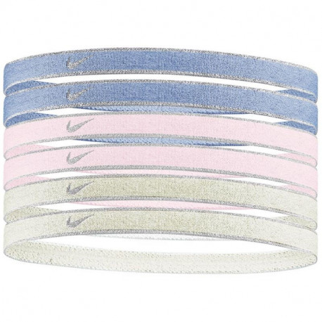 Nike Swoosh Sport Metallic Purple, Pink, Yellow 6-Pack Hairbands N1002008511OS