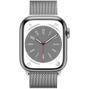 Apple Watch 8 GPS + Cellular 41mm Stainless Steel Milanese Loop, silver (MNJ83EL/A)