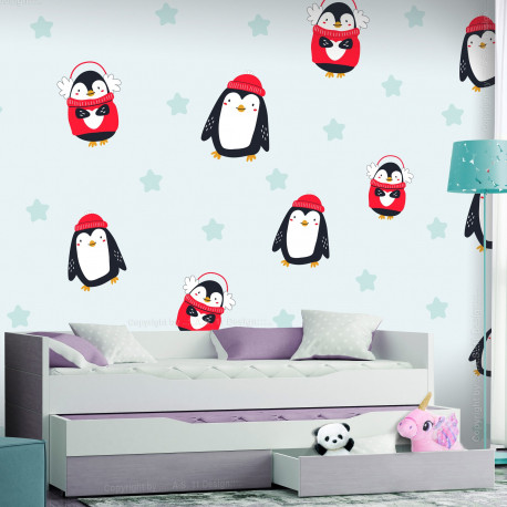 Fototapeet - Brawling Penguins - 300x210