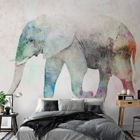 Fototapeet - Painted Elephant - 450x315