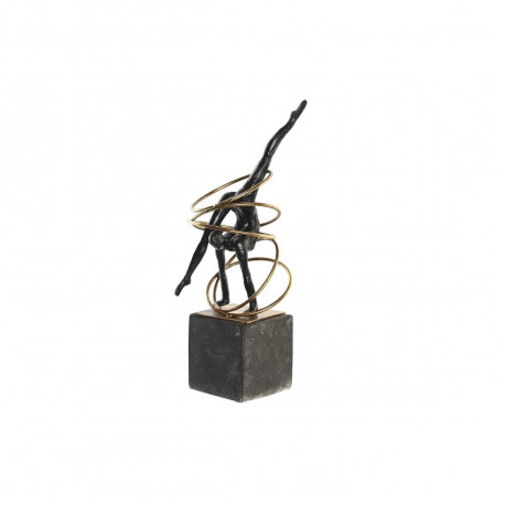 Dekoratiivkuju DKD Home Decor Must Kuldne Metall Vaik Kaasaegne (17 x 14 x 42,5 cm)