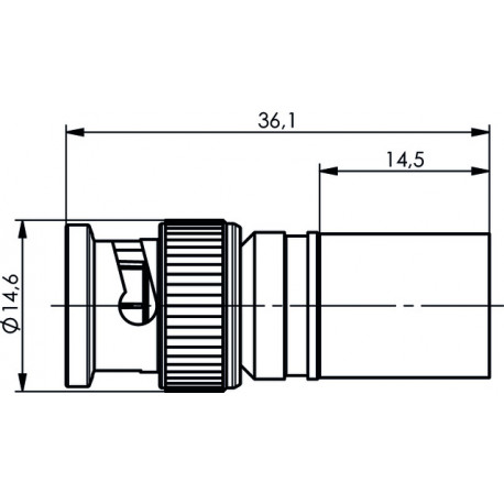 BNC isane pistik pigistatav HF400 Telegärtner