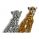 Dekoratīvās figūriņas DKD Home Decor Sveķi Leoparda (2 pcs) (16 x 16 x 32 cm)