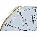 Sienas pulkstenis DKD Home Decor Stikls Bronza Metāls Balts Kompass (60 x 3 x 60 cm)