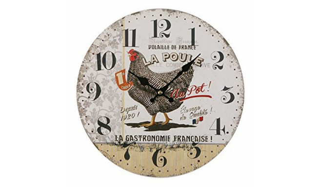 Wall Clock Versa Gallina Plastic (5 x 28 x 28 cm)