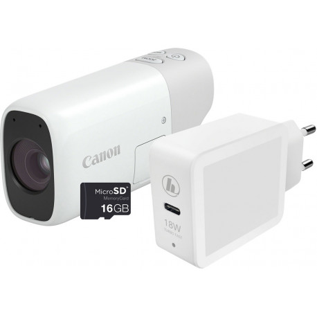 Canon PowerShot Zoom Essential Kit, valge