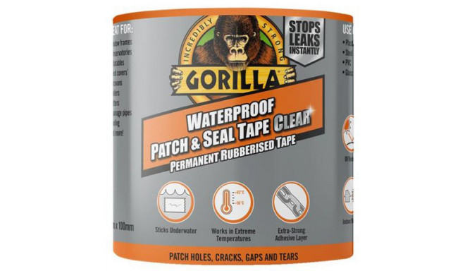 Gorilla тейп Waterproof Patch & Seal 2.4 м, прозрачный